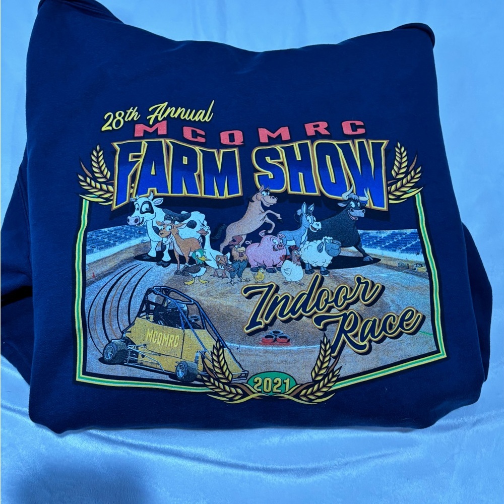 Navy blue 2xlarge farm show hoodie - Picture 1 of 5